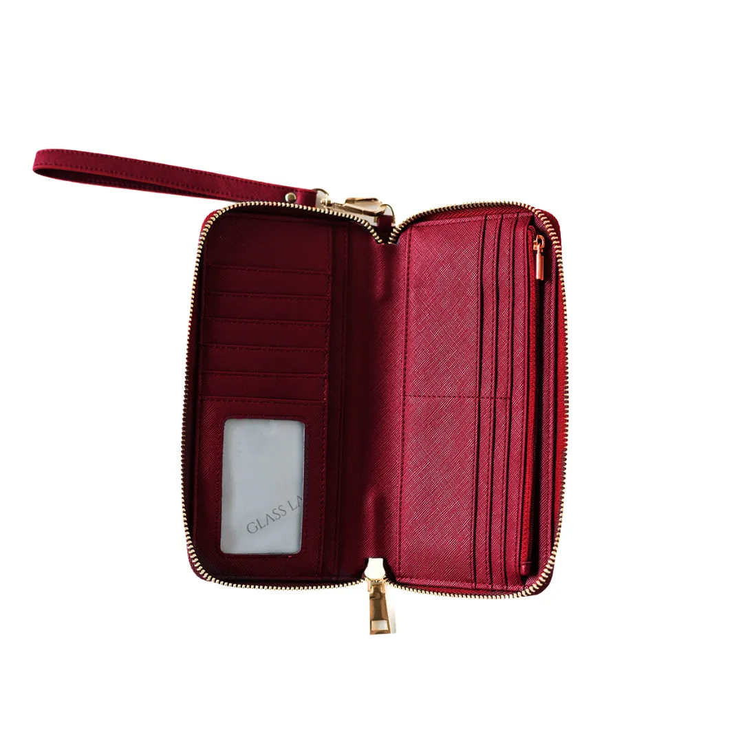 Wristlet Wallet —Cherry (Bamboo Leather)